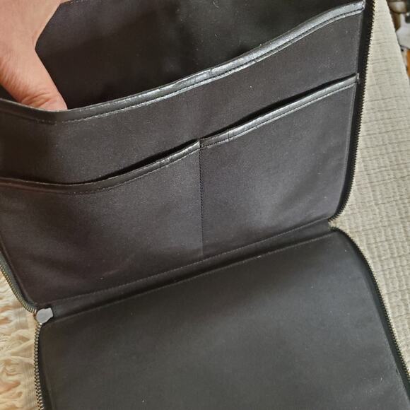 Coach Riley Plaid Red, Black And Tan Zip Around Tablet Case - Picture 9 of 11